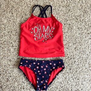 Cat & Jack Red and Blue Patriotic Bikinis